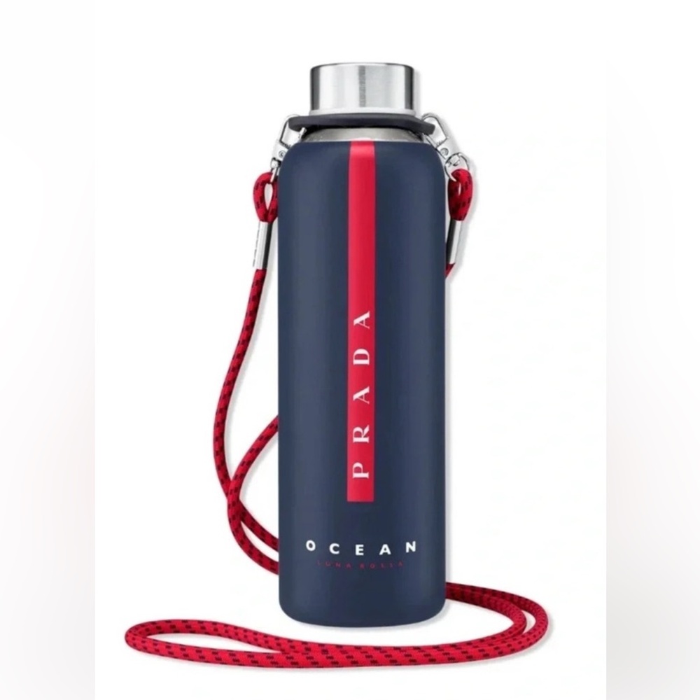 Prada Ocean Blue and Red Waterbottle